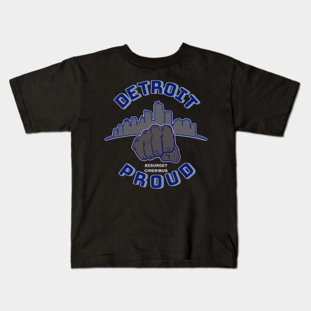 Detroit Proud Kids T-Shirt by LarryNaderPhoto